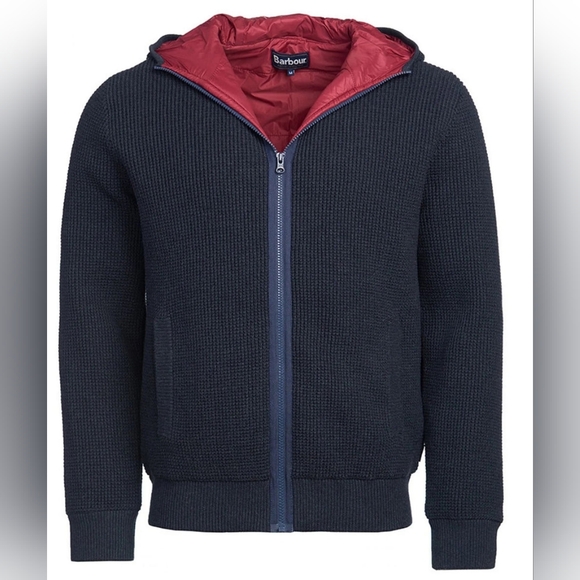 Barbour Adriatic Zip Through Sweater, Navy, XXL - Picture 3 of 16